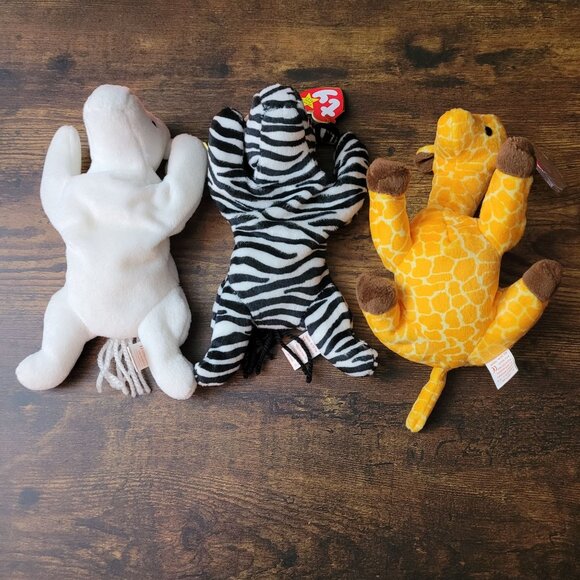 Ty Beanie Babies Mystic Unicorn Ziggy Zebra Twigs The Giraffe Vintage NWT - Picture 4 of 10